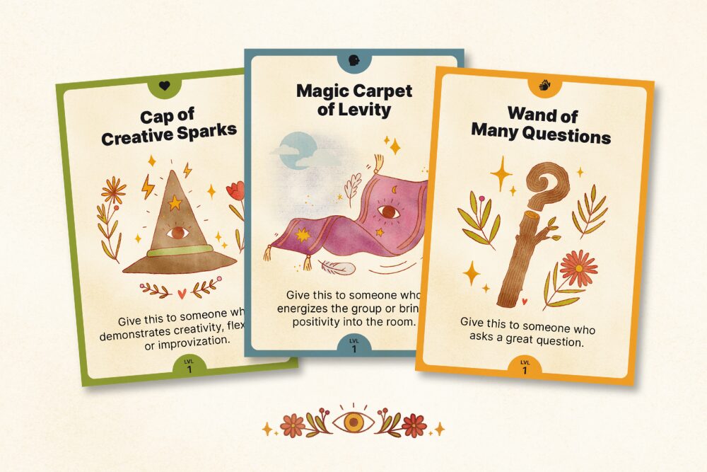A spread of level 1 workshops and wizards cards