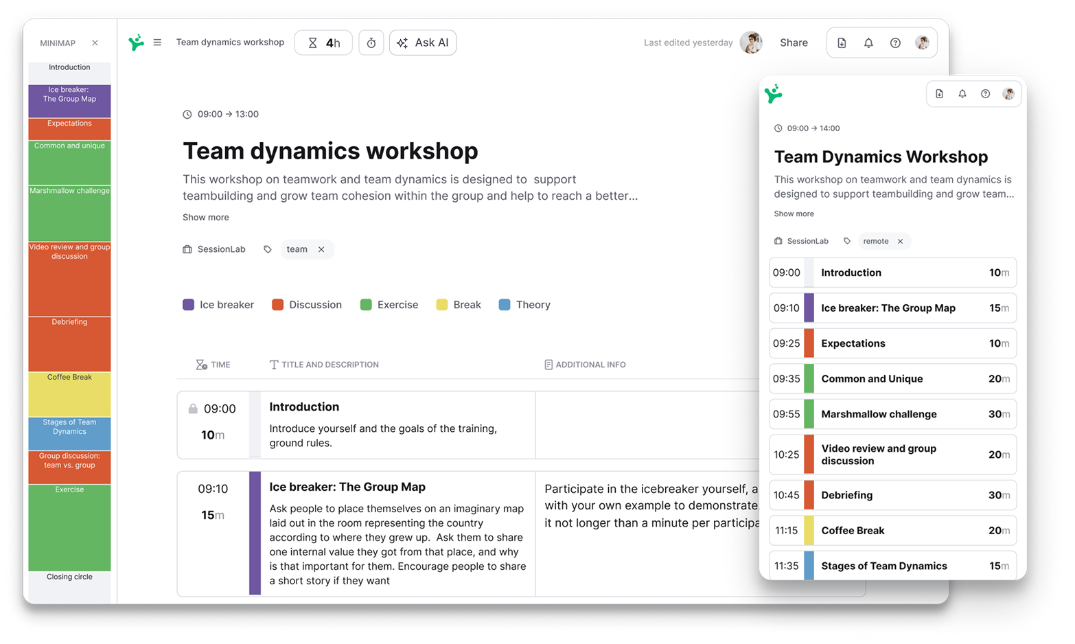 SessionLab's session planner.